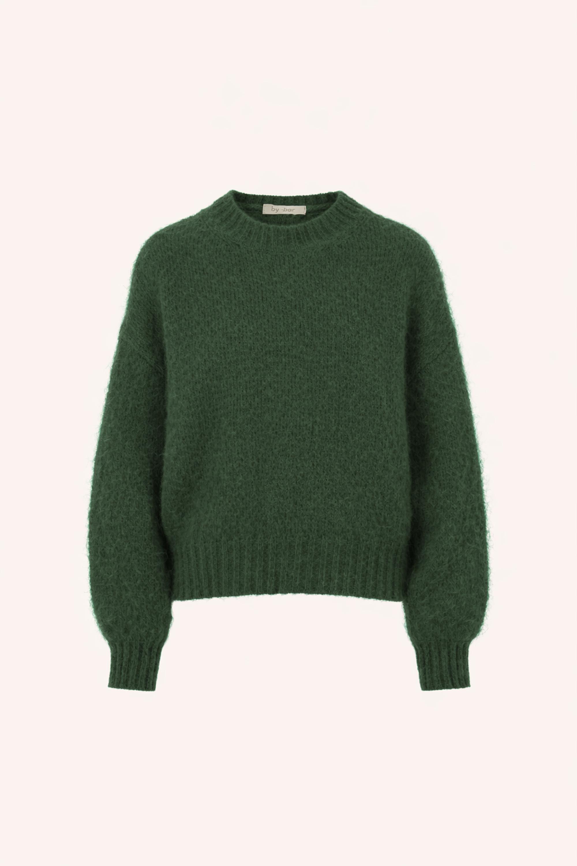 By-Bar Sonny Frosted Olive Mohair Pullover Damen grün